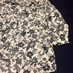 Floral Black and White Women’s Blouse